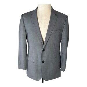 Hugo Boss Lanificio Tesse Biella Blazer Jacket Blue‎ 40R Wool Stretch